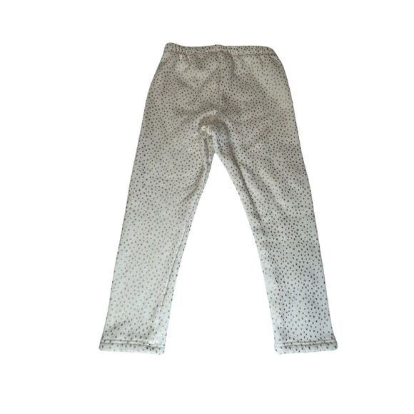 Cat & Jack Girls Fleece Pants Size 3T White with Gold Foil Dots - Picture 5 of 7